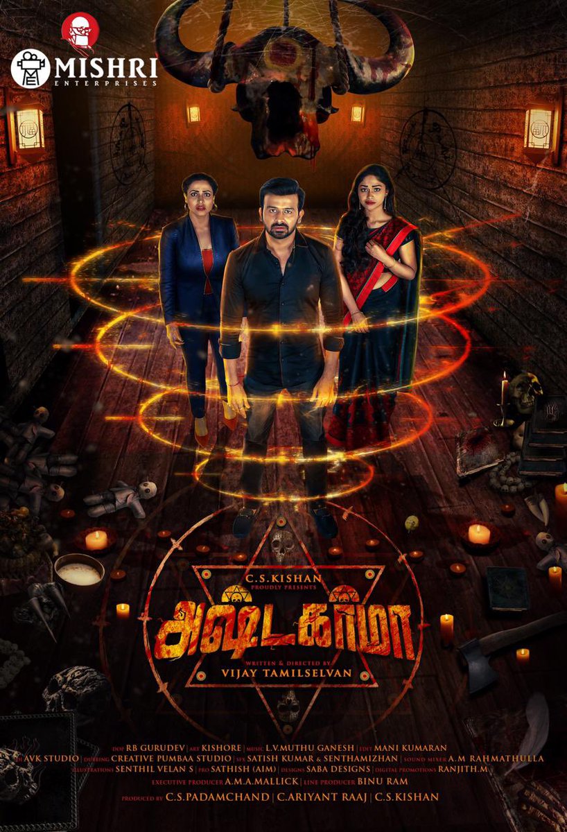 KollywoodFlickz's tweet photo. Here's the stunning TITLE n FIRST LOOK of @cskishan makes his debut #ASHTAKARAM with @imnandinirai @sshritha9 in the lead, directed @vijay_gillii DOP @rbgurudev with music @Iam_LVM π₯ https://t.co/qZxWnHeNqA