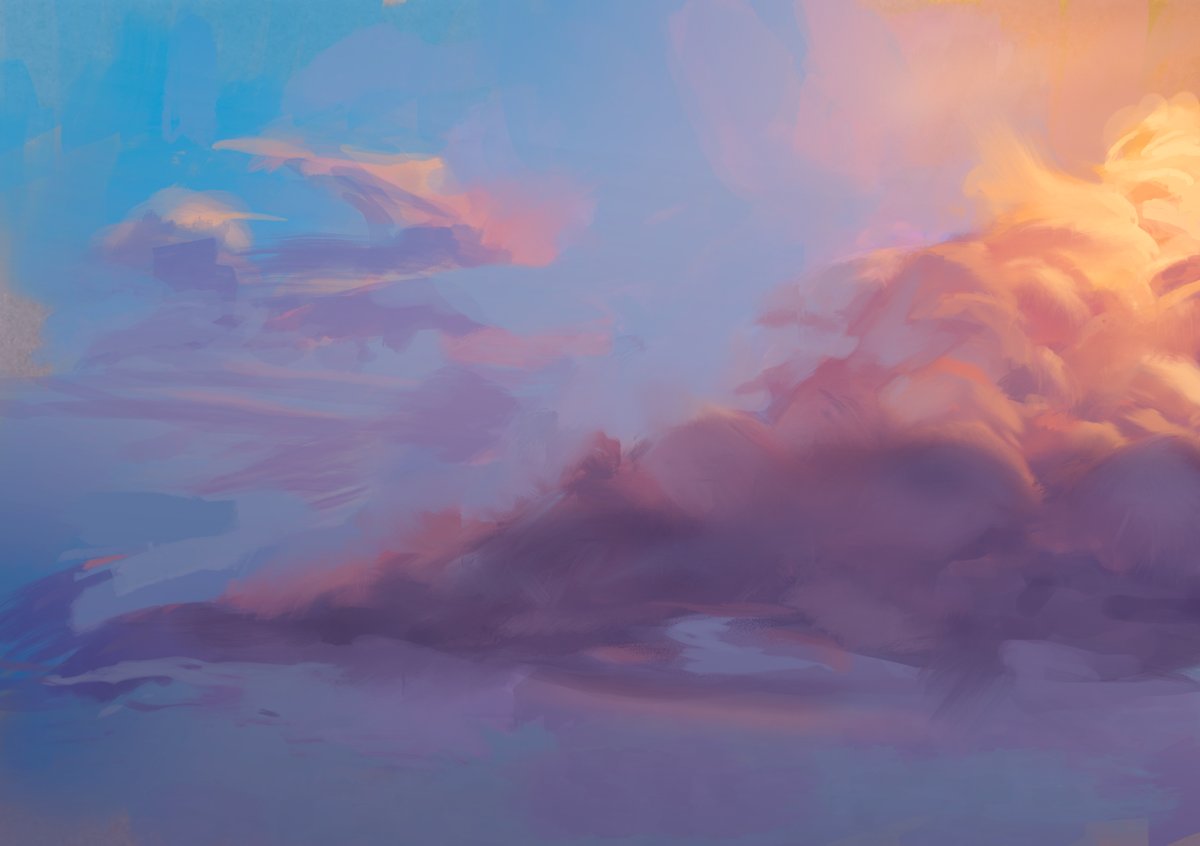 maiderbee's tweet photo. Wow! Didn't anticipate this one getting so much love. Here are other clouds that I've painted before with ps. ^^ https://t.co/rtlVgJh7kN