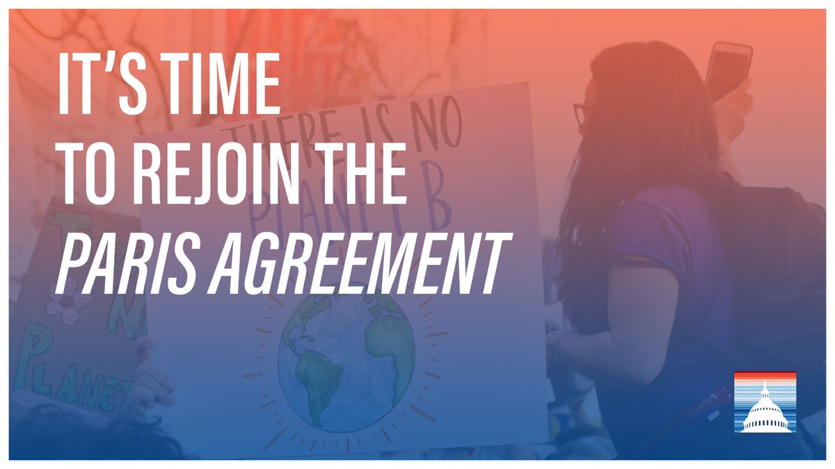 On December 12, 2015, the United States joined the #ParisAgreement - making a promise to younger generations that we would #ActOnClimate to protect their future.

Five years later, it's #TimeToAct on that promise by renewing our commitment to #SolvingTheClimateCrisis.
