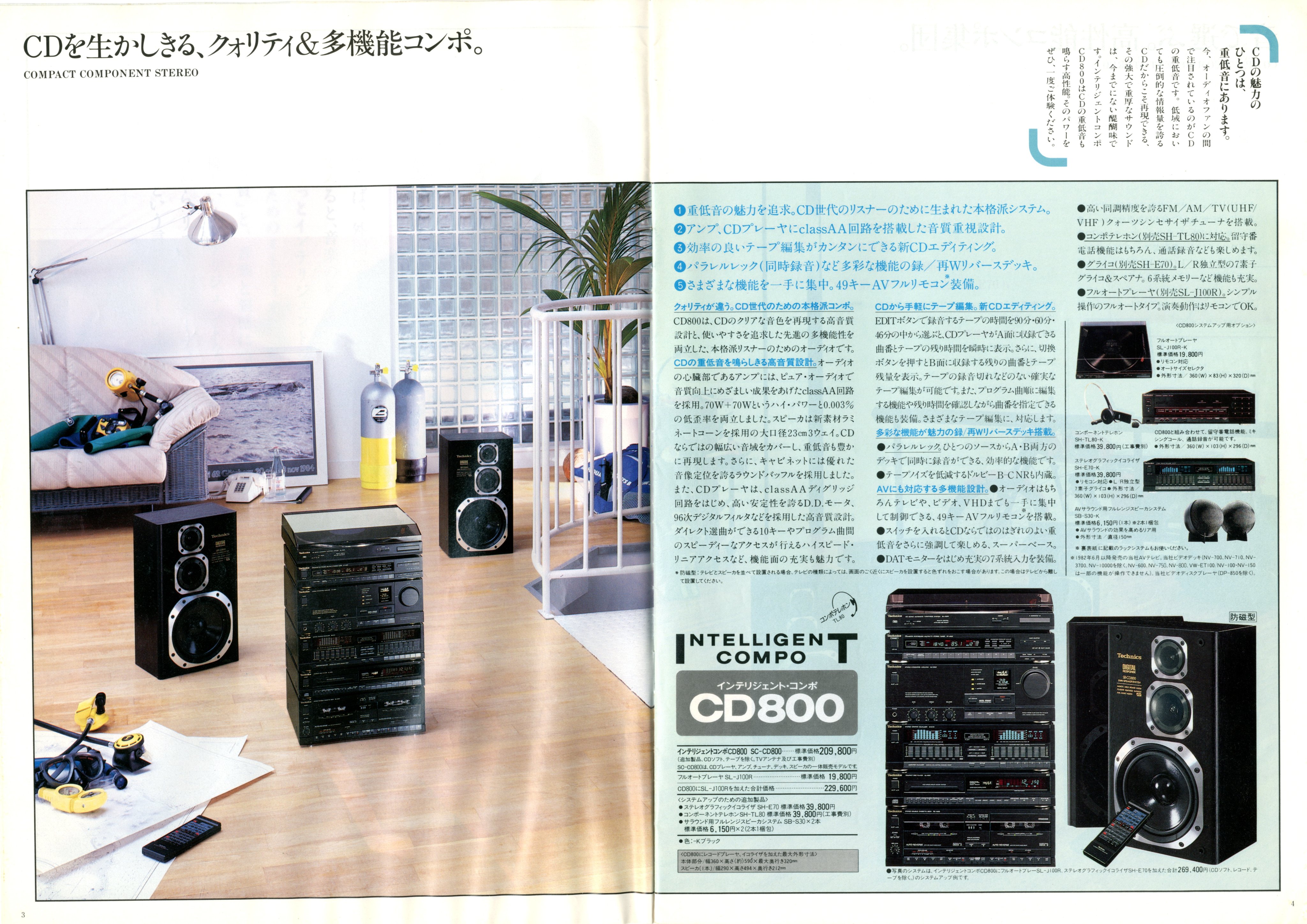 Technics レトロコンポ SA-K4W ラジオ