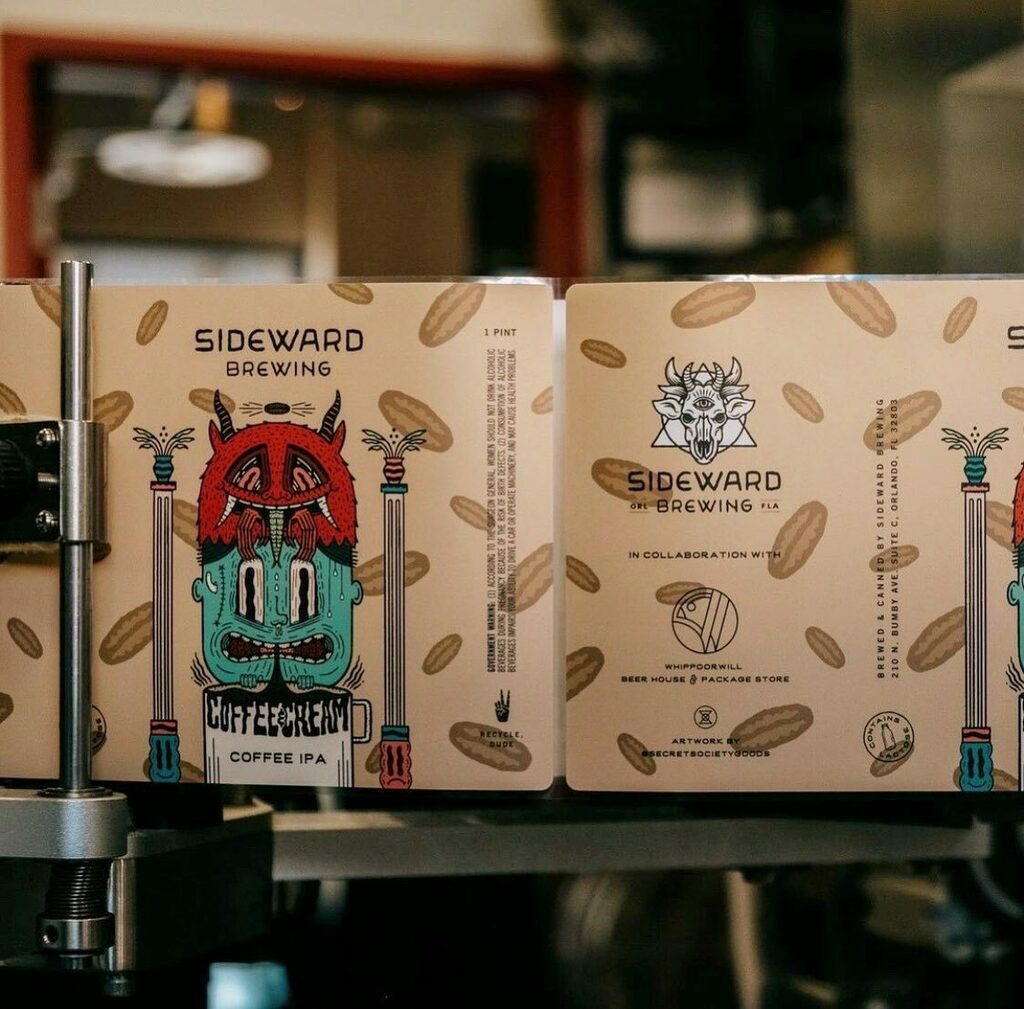 Available now! Coffee &amp; Cream, Coffee IPA. Our beer collab with @sidewardbrewing is ready and waitin’ so you can have your beer for breakfast — Cans exclusively available at Whippoorwill Beer House &amp; Package Store.

No limits on cans. Available to crack … instagr.am/p/CIsrtukhjOu/