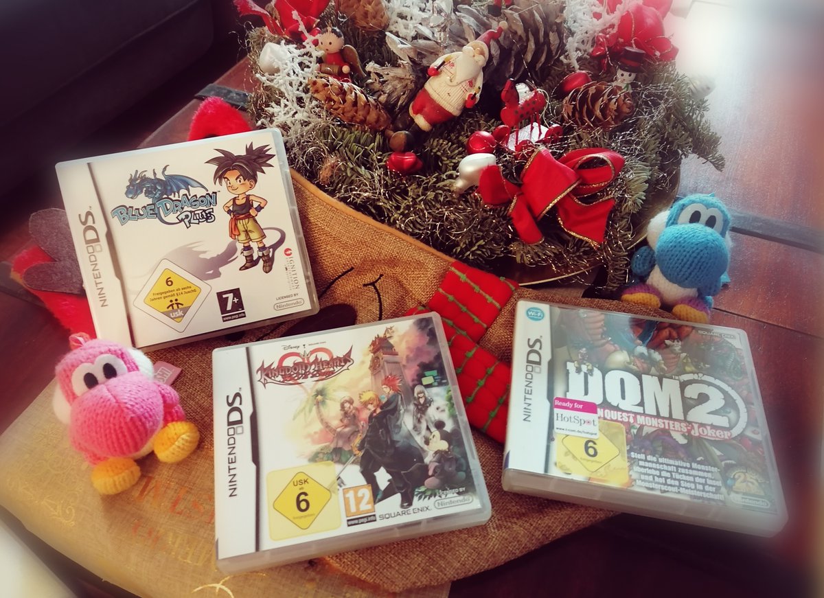 jpgames_de's tweet image. Weihnachtsgeschenke! 

Einfach ein #Retweet und ihr seid im Lostopf für diese drei schönen Nintendo-DS-Games. Teilnahmeschluss: 14.12.2020, 22 Uhr. Viel Glück!

#Weihnachten #JPGAMES ♥️ #BlueDragon 🐲 #DragonQuest ⚔️ #KingdomHearts 👑 #Japan 🇯🇵