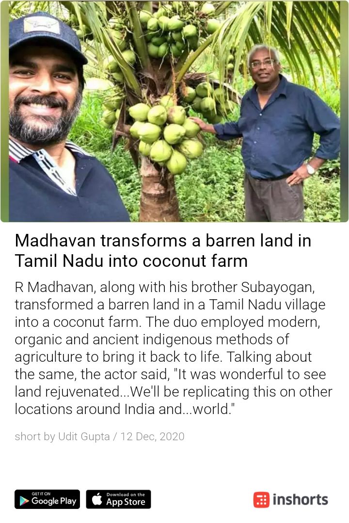 stiffcorpsee's tweet photo. Many times some works are done without any selfishness and publicity..
@ActorMadhavan
#SaveEnvironments https://t.co/AYtXkwoW4v