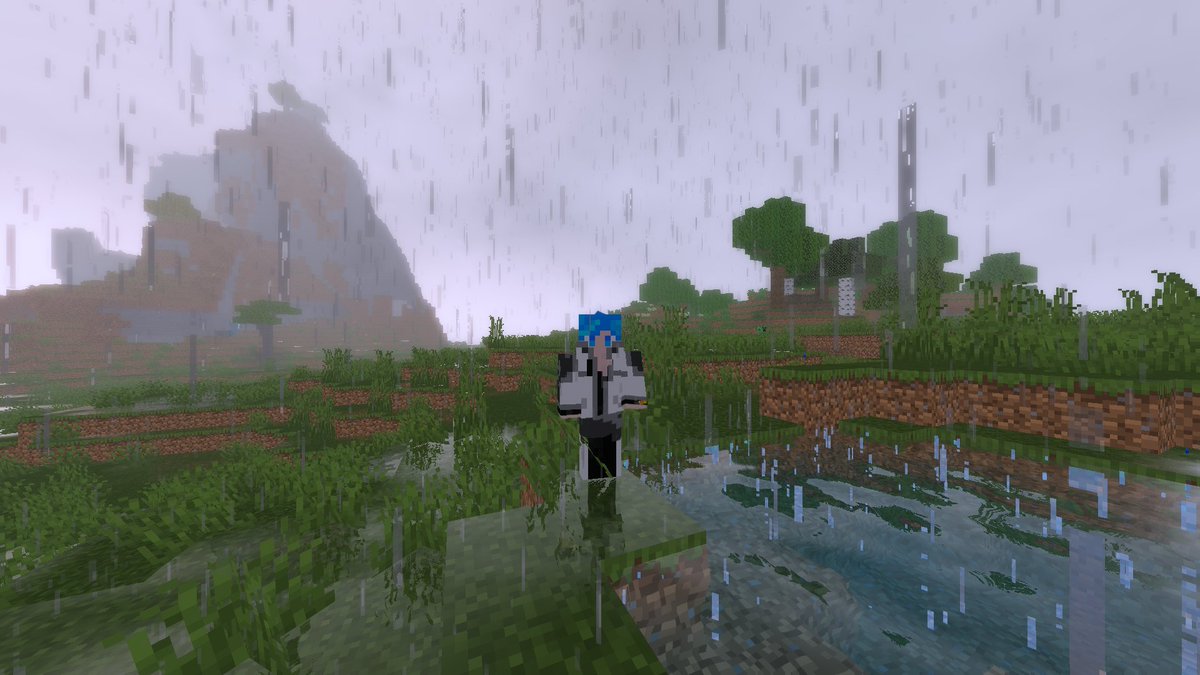Skye Java版マイクラの影modはレベチだからみんなやろ 雨降ると水たまりができるのはもちろん 雨上がりにしばらく水たまりが残るのもポイント高い Minecraft Kuda