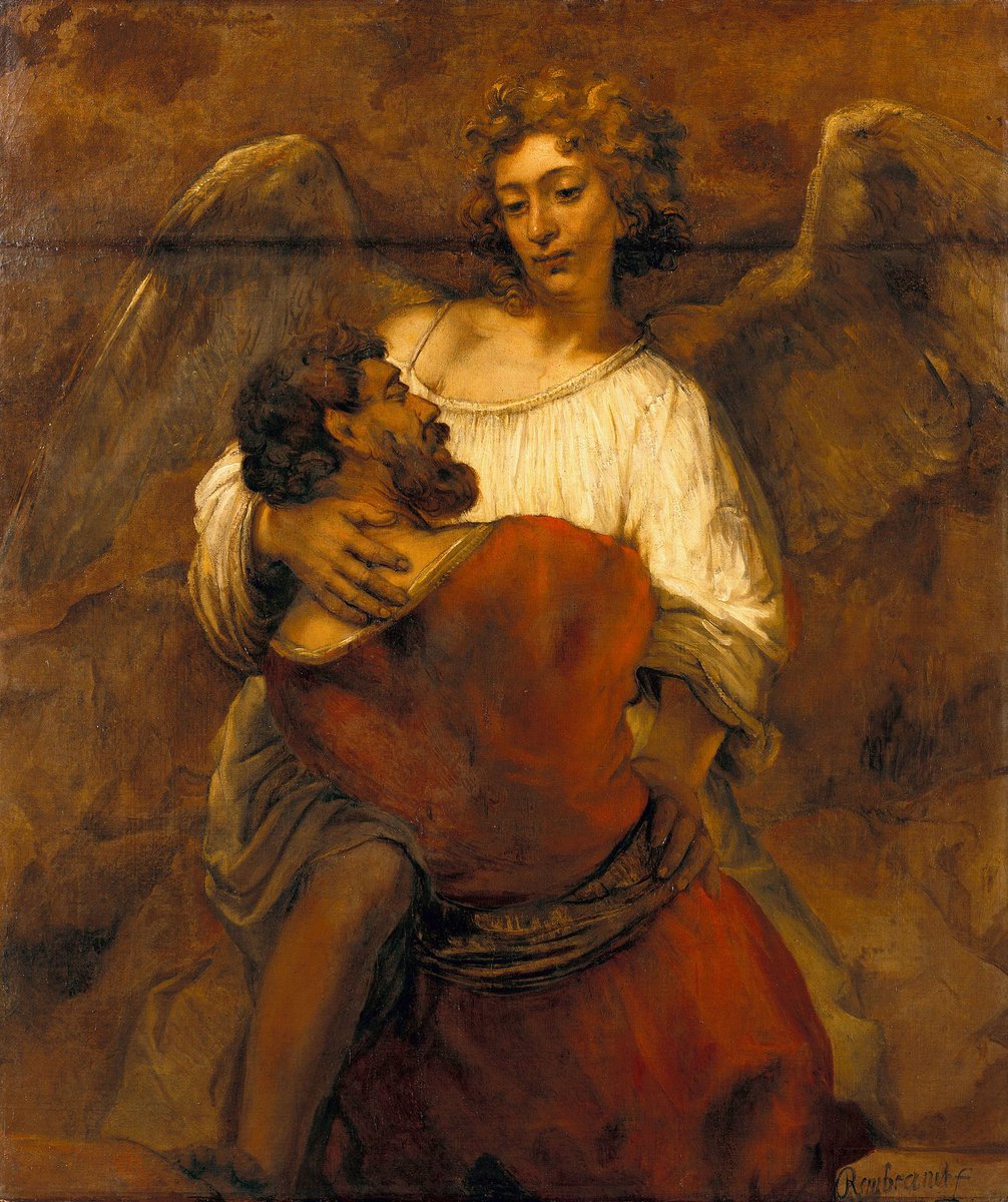 Jacob wrestling with the angel, Rembrandt (1659)