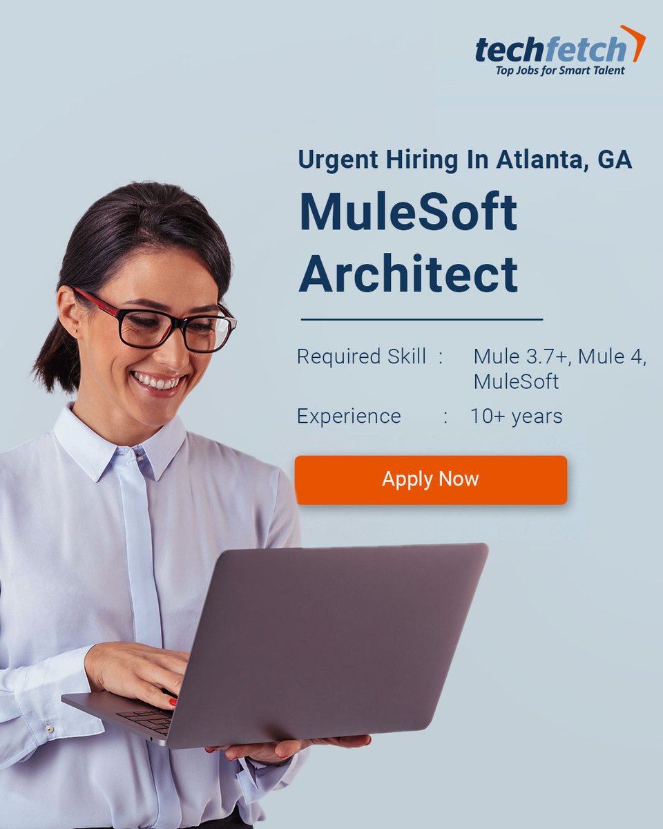 techfetch's tweet image. Urgently Hiring MuleSoft Architect!

Candidates with MuleSoft Project experience (Analysis, Design, Dev, Testing, Deployment) required.

Click bit.ly/3gGTwDc?utm_so… to apply now!

#mulesoftarchitect #architectcoders #mule4  #Cloud #Salesforce  #careers #hiring #remotework