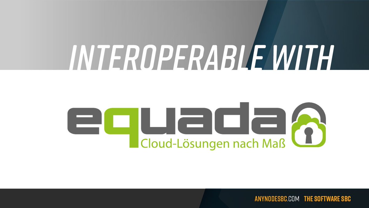 anynodeSBC's tweet photo. Continuously providers, PBXs, and gateways are tested, released, and included as a pre-configured profile in @anynodeSBC - such as @equada_de https://t.co/7crDj0ySbA https://t.co/belCF4MhCW