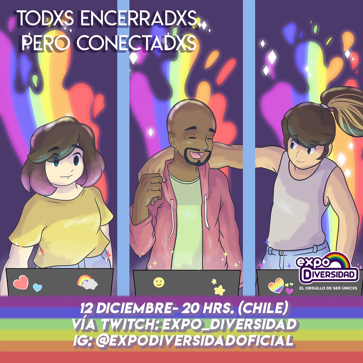 ExpoDiversidad's tweet photo. Hoy no te puedes perder EXPO DIVERSIDAD!
Drag Queen y King, artistas nacionales e internacionales de 16 países, conversatorios y campaña de donaciones.

Transmisión desde las 20 hrs.
https://t.co/qln7zpB4G4

#elorgullodeserunicxs https://t.co/tFr5yB95Ty
