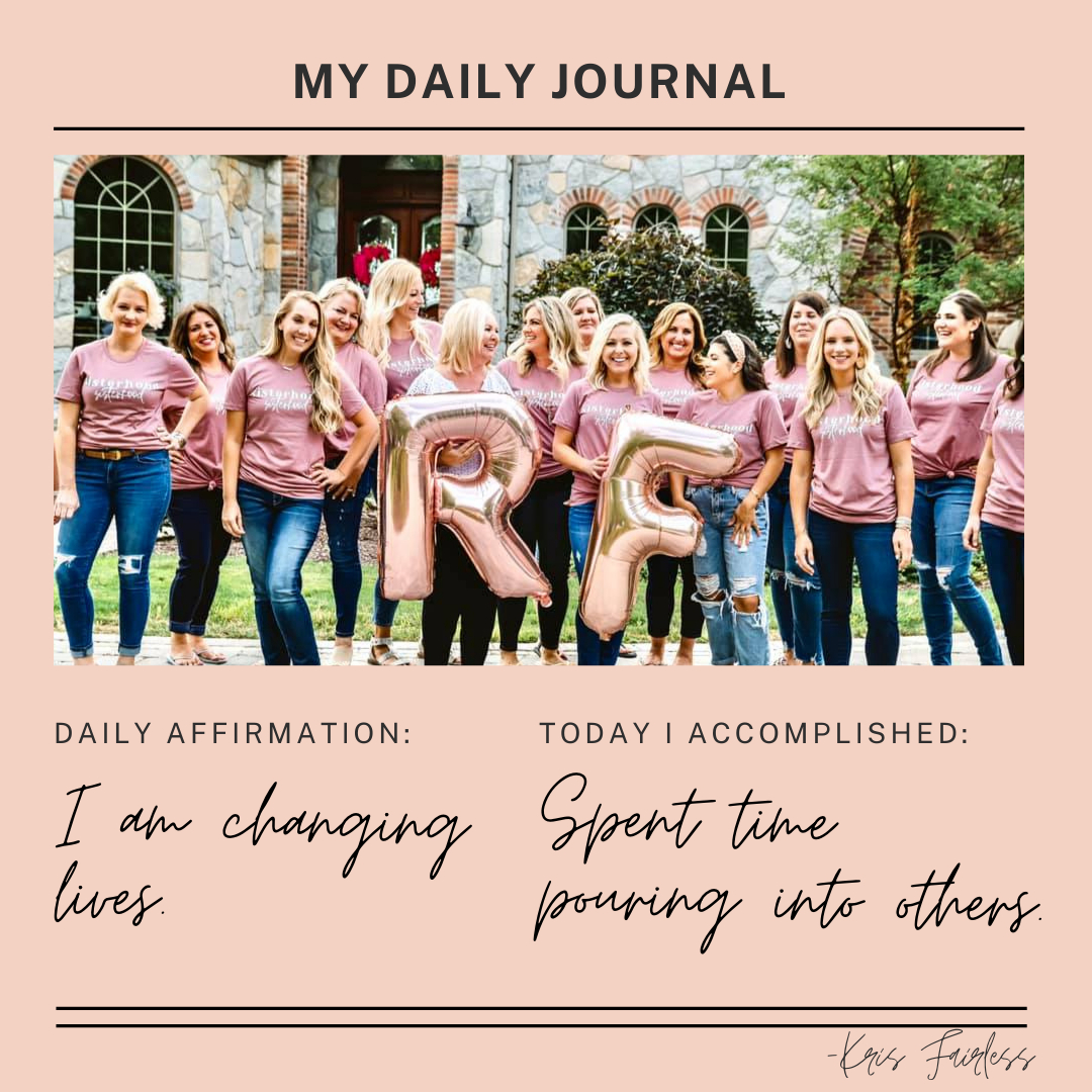 Do you ever have days that you feel like you're not making a difference? Let me tell you my friend... that's a lie! There are people around you that only YOU can impact. YOU were put in their lives to inspire, encourage, listen, and love on. 

Speak out the daily affirmation: "I