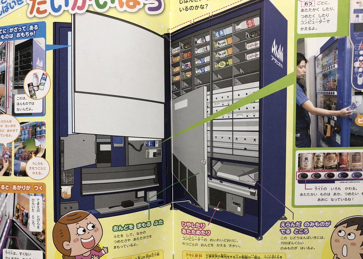 まつおかまさき 宝島社から14日発売になる子供雑誌の見開きイラストを描きました 自販機のおもちゃが付録です クリスマスプレゼントにぜひよろしくお願いします