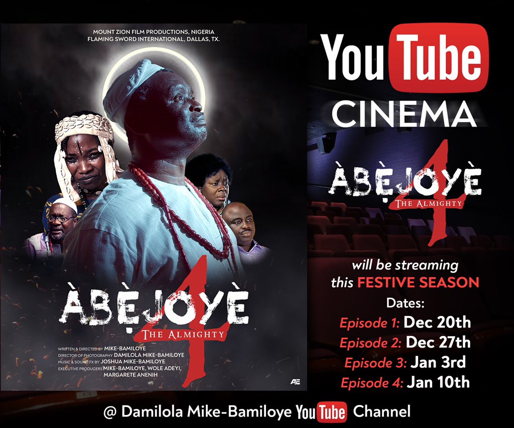 jay_mikee's tweet photo. In other News! ABEJOYE SEASON 4 PREMIERE BEGINS THIS FESTIVE SEASON! 4 great episodes every sunday 🔥 🔥 🔥 
Episode 1-December 20th
Episode 2-December 27th
Episode 3-January 3rd 
Episode 4-January 10th https://t.co/FXRH33SSv3