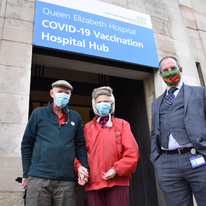 Mr and Mrs Lihou with Chief Executive, Dr David Rosser