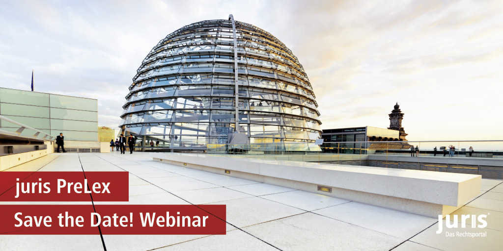 DasRechtsportal's tweet photo. Einladung zum #Webinar #juris #PreLex: Verfolgen Sie die Entstehungsgeschichte von Bundesgesetzen und -verordnungen vom #Entwurf über #Drucksachen u #Protokolle bis zu deren Verkündung. Zur Gratis-Anmeldung: https://t.co/1dgMsQM2L9
📅 15.12.2020, 10 Uhr 📅 05.01.2021, 10 Uhr https://t.co/vd8q6aIvxO