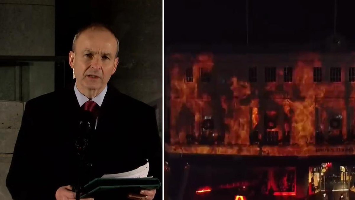 VIDEO Taoiseach Micheal Martin honors victims of the burning of Cork one hundred years ago