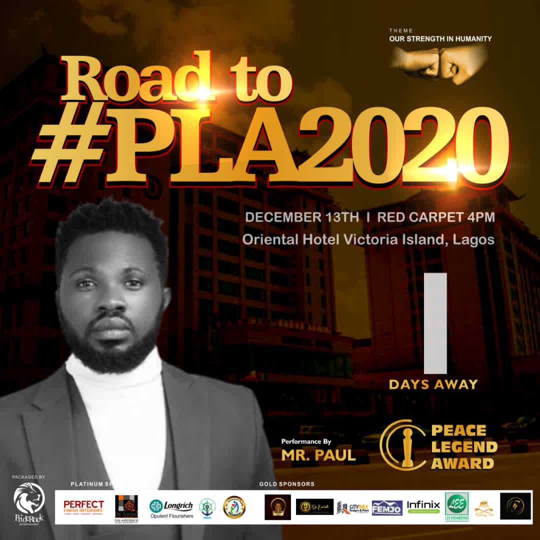 Daddystanley_'s tweet photo. We have just a day to go!  🥳

The #PeaceLegendAwards will be holding on the 13th of December at 4pm. 

Host @ushbebecomedian 

Vote in your best nominee by sending (Text PLA+Nominee Name) to 33811
Or visit https://t.co/np0vj1FvrC https://t.co/5YmmWHLeqf