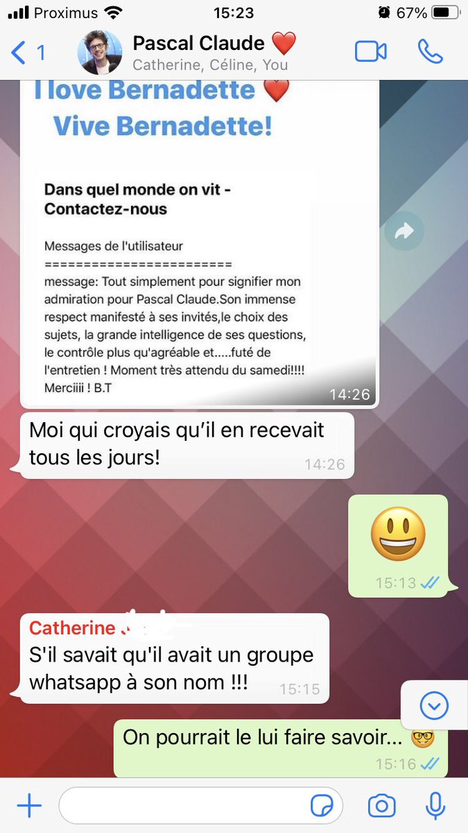 ncollig_net's tweet photo. @PascClau On est TELLEMENT d’accord avec Bernadette! De nôtre côté sache qu’il y a un groupe Whatsapp qui porte ton nom. 😘❤️
@JoieCatherine https://t.co/kh1zUzBiXX