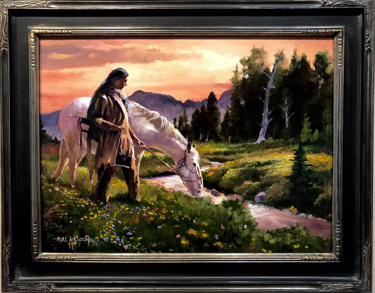This painting of a member of the Sioux White Horse Society is available at Gallery 113 in Colorado Springs