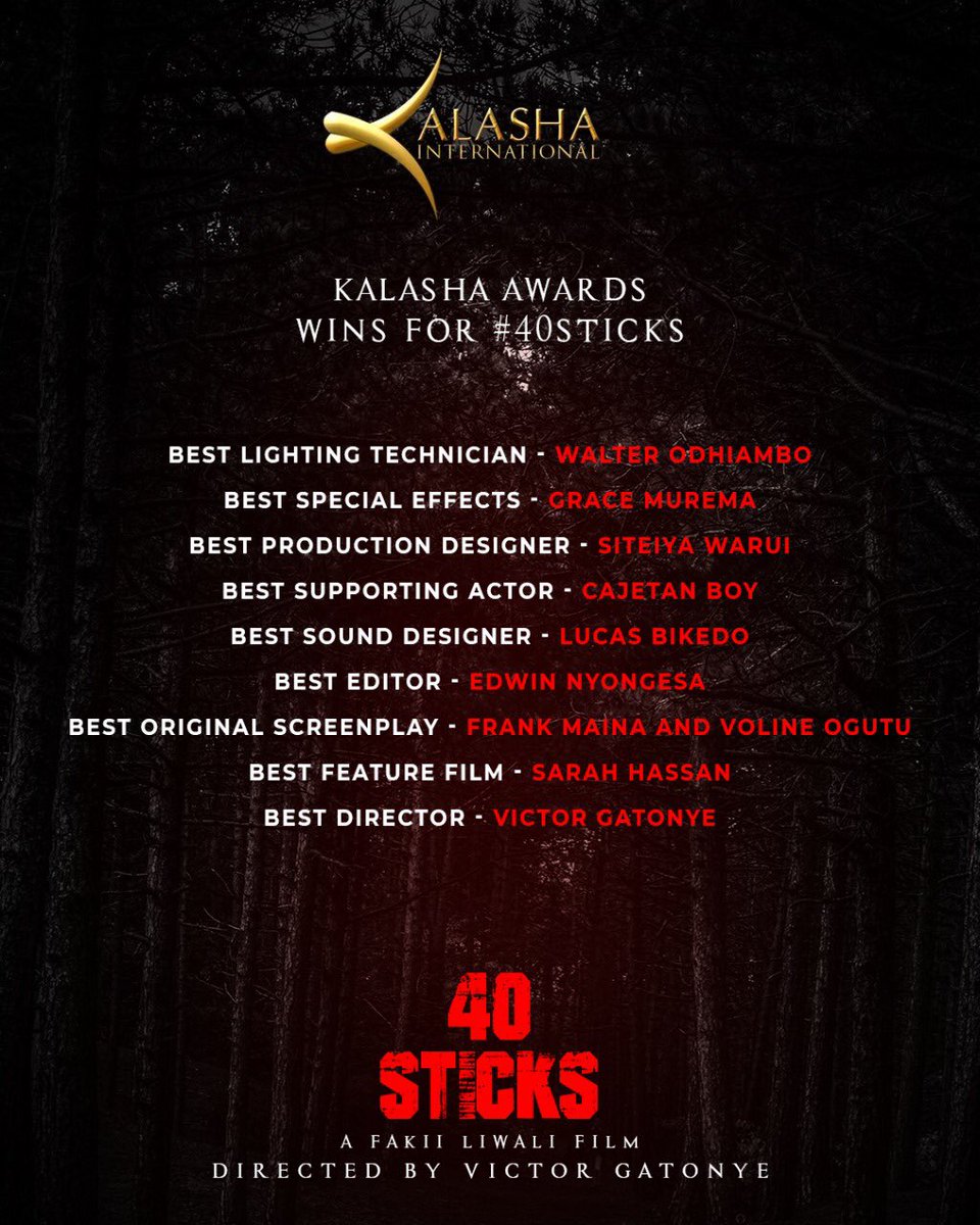 Fakii's tweet photo. 13 Nominations, and we Bagged 9 Awards... God!!! #40Sticks #KalashaAwards2020 https://t.co/zYRP6IvsE6