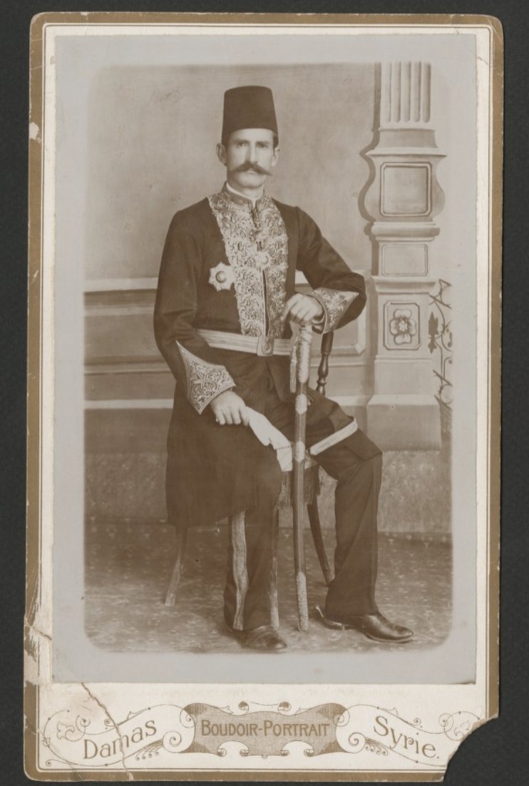 Lastly, this self-proclaimed 'Boudoir-Portrait', from Atelier Photographique, Francesco Indiveri (Damascus, Syria) who could provide "costumes Syriens" on request.  https://akkasah.org/en/results//viewer?image=251384