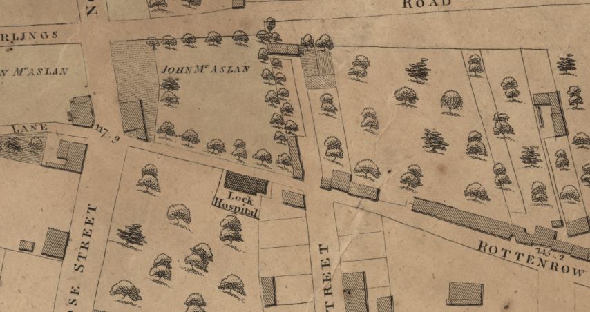 site that once was occupied by the Lock or Women's Hospital.