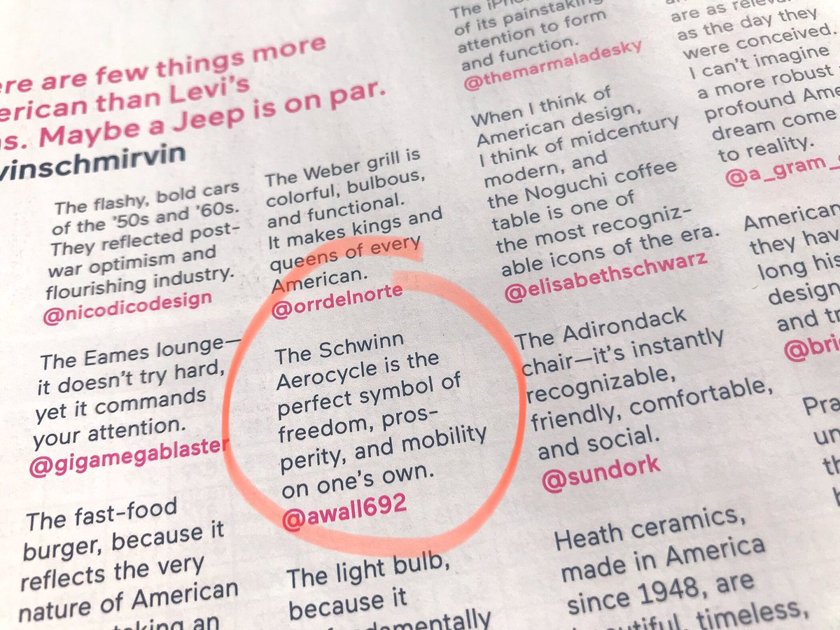 Responses to <a href="/dwell/">dwell</a>’s what is the quintessential American design object? Thoughts? 🚴‍♀️