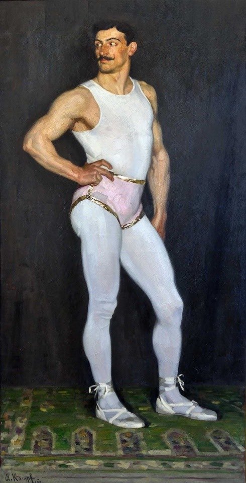 drapedinhistory's tweet image. What I imagine when they say, “bring back traditional masculinity.”

“Der Artist” or “The Performer” by Arthur Kampf, c. 1907. Via Alte Nationalgalerie, Berlin.