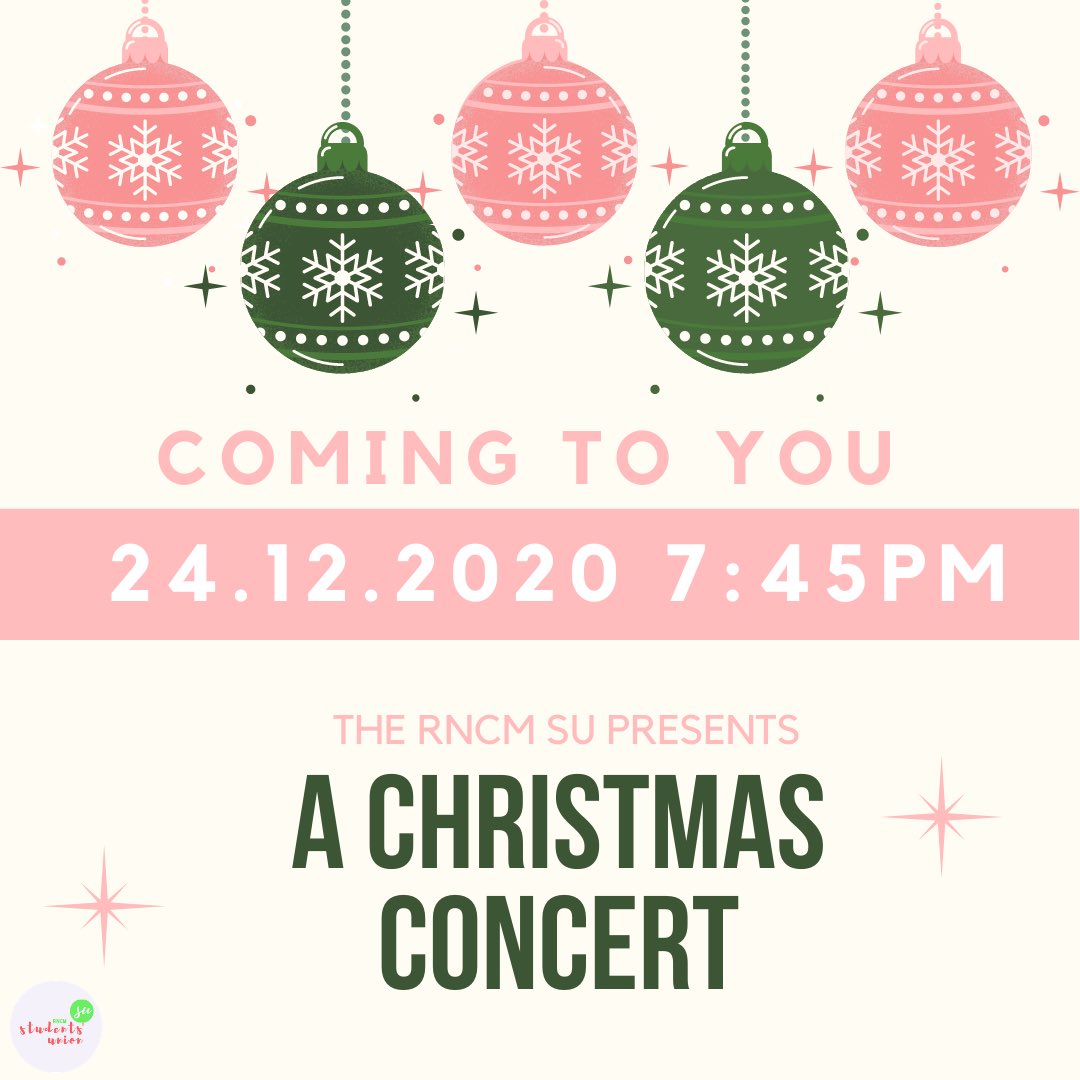 We’re starting the countdown to our Christmas concert which is being streamed at 7:45pm on Christmas Eve on both our and @RNCMvoice Facebook pages!🎅🏼✨🎄
