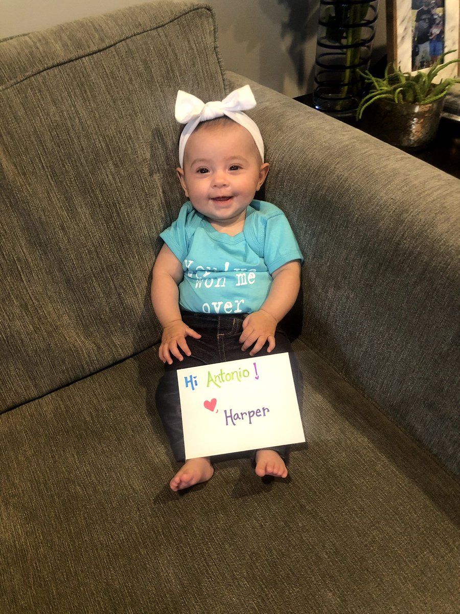 Bstangas1's tweet photo. @AntonioCip_ Harper says she’s honored. She’s all ready to cheer you on. https://t.co/vUoQ99XKVI