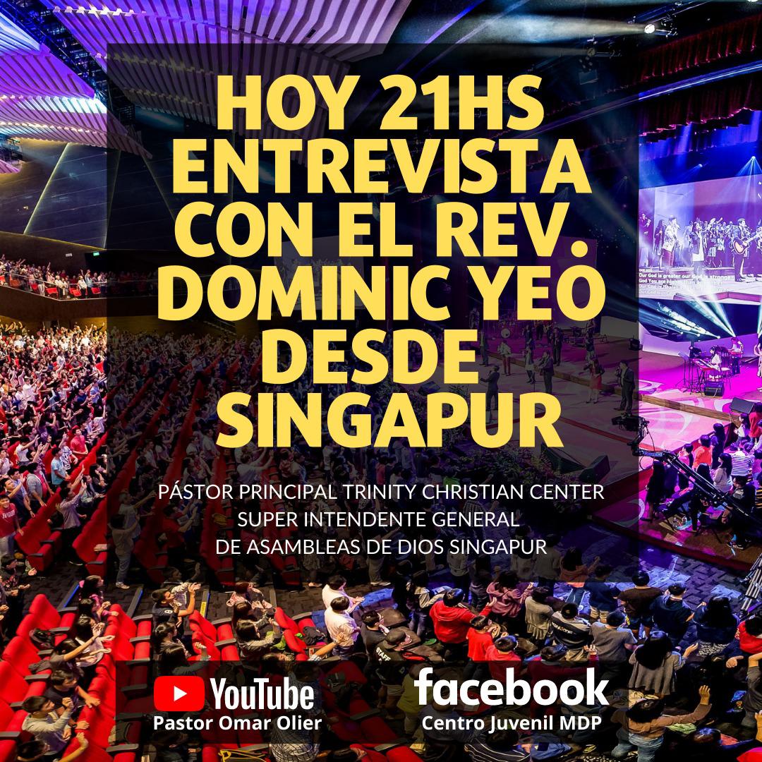ccdeajovenes's tweet photo. 😱🔥HOY NOCHE DE JÓVENES EN VIVO CON EL PASTOR DOMINIC YEO 📹

 💬 Será una nueva experiencia donde haremos algunas preguntas al Superintendente General de las Asambleas de Dios Singapur.

 📲 Miralo a través de: 
Facebook Live: Centro Juvenil MDP
YouTube: Pastor Omar Olier https://t.co/GpyLLIIGKp