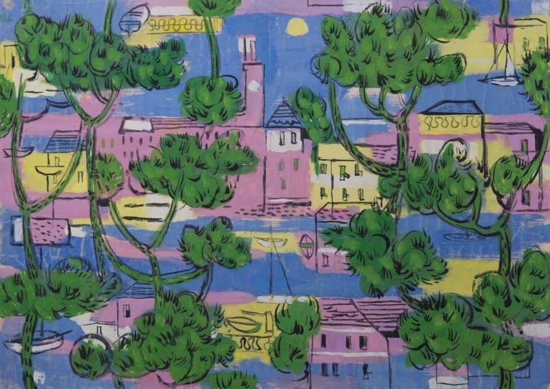 Not long left before the holiday closure! The museum will be closed from 24 December 2020 and will reopen on 2 January 2021.
Pre-book your tickets to visit our current show #ItalianThreads on our website. bit.ly/3i4TbJI

E. Paulucci, Design for Trees fabric, 1964