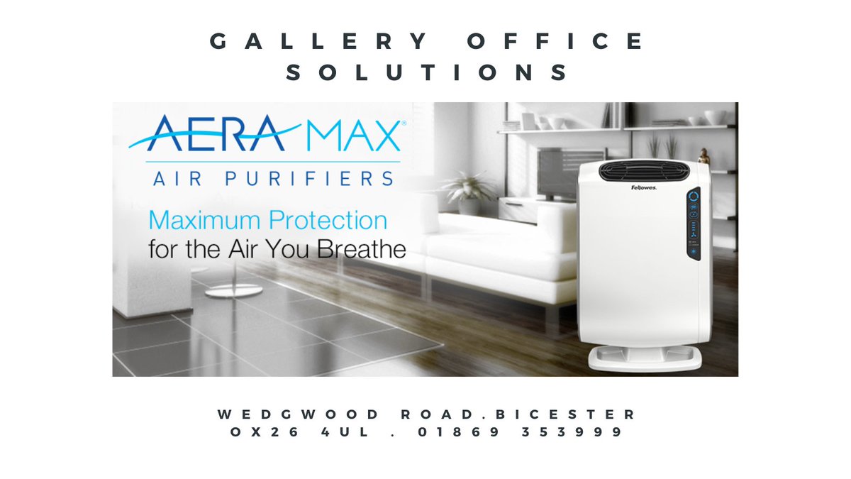 galleryoffice's tweet photo. AeraMax Professional air purifiers remove up to 99.9% of  germs, viruses and allergens from enclosed environments. In fact, their purifiers are proven to eliminate flu viruses (H1N1) from indoor air.

To learn more contact Callum or Mandy on 01869 353999
#healthandsafety #work https://t.co/P4qFdHMBL9