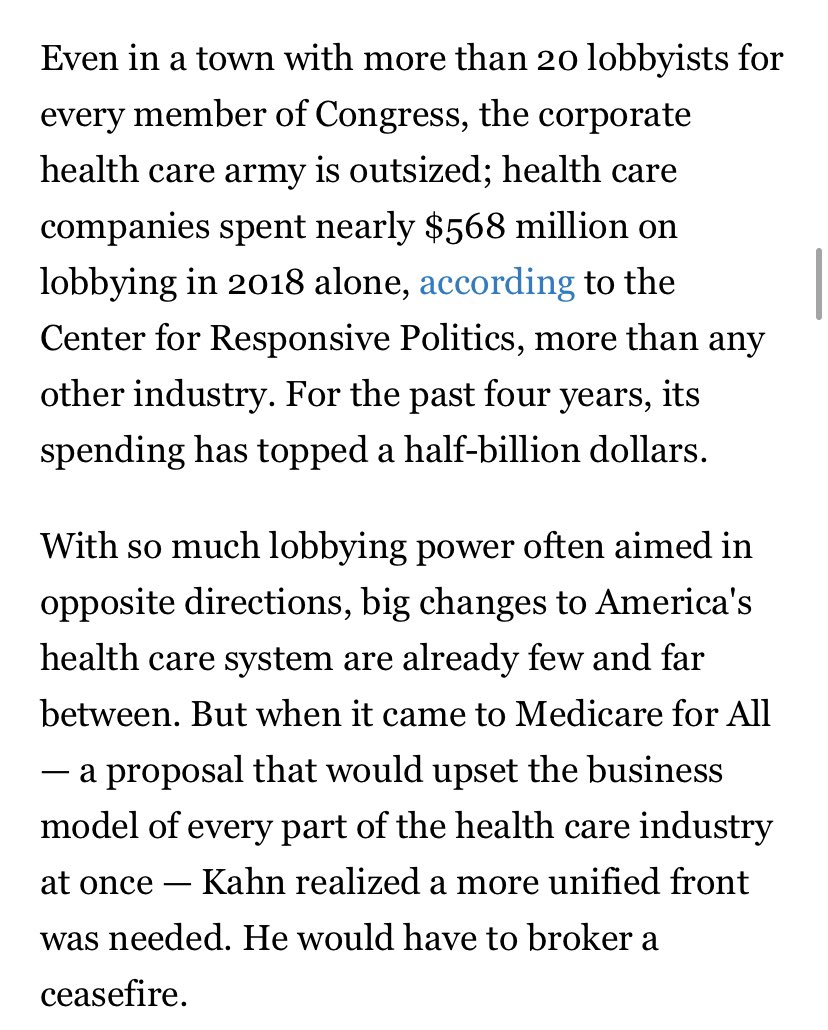 This strategy would be a gift to these folks imo  https://www.politico.com/amp/news/agenda/2019/11/25/medicare-for-all-lobbying-072110