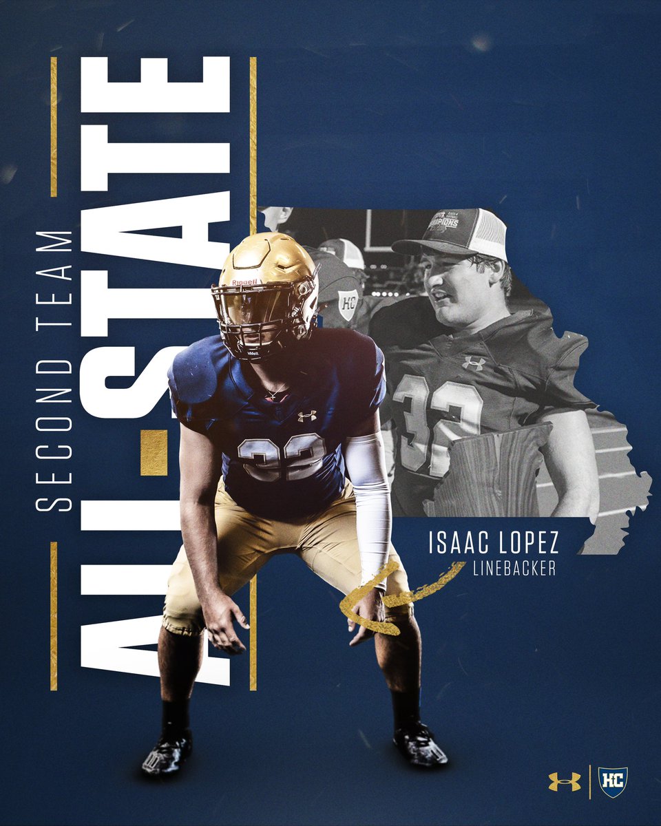 Congratulations to Isaac Lopez on being named Second Team All-State Linebacker!