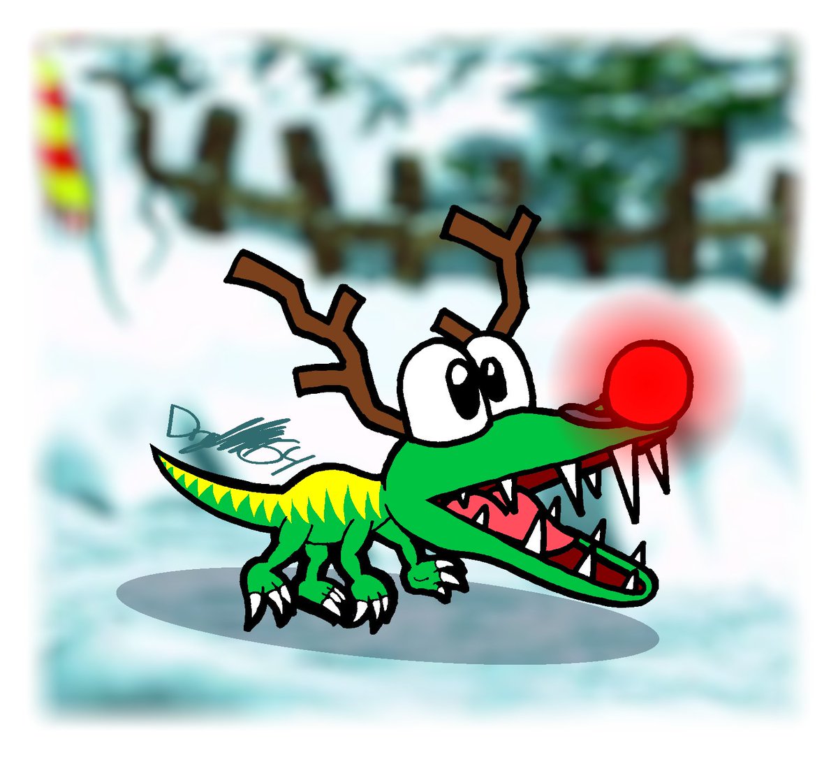 CaptainQuack64's tweet image. 🐊🔴~December 12th~🔴🐊
#DonkeyKongCountry #Klaptrap #Kremling #rudolph #Christmas2020