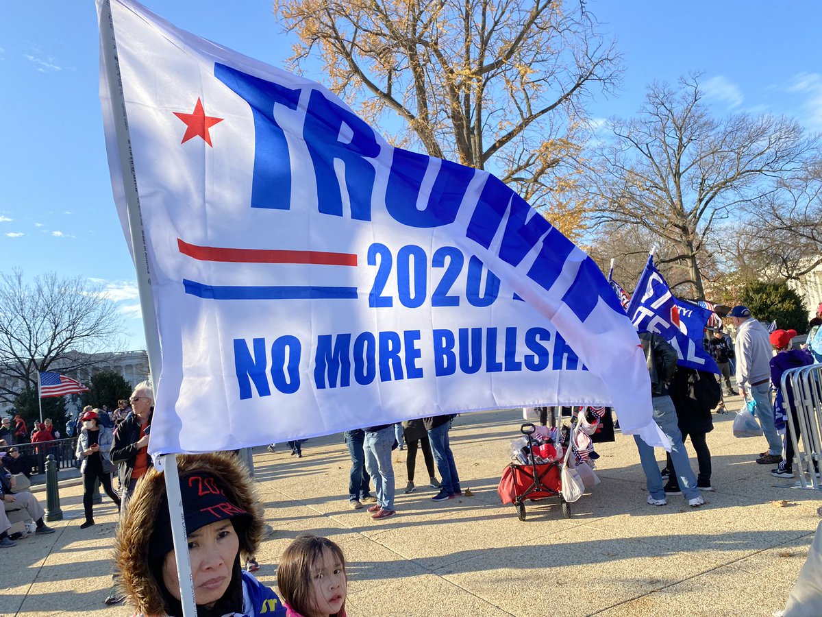 NOW: A crowd of 1,000+ has gathered at the steps of the U.S. Supreme Court to protest the presidential election.Some of the protestors are currently saying the Lord’s Prayer while holding rosaries in the air.Others are calling for small government and an end to communism.