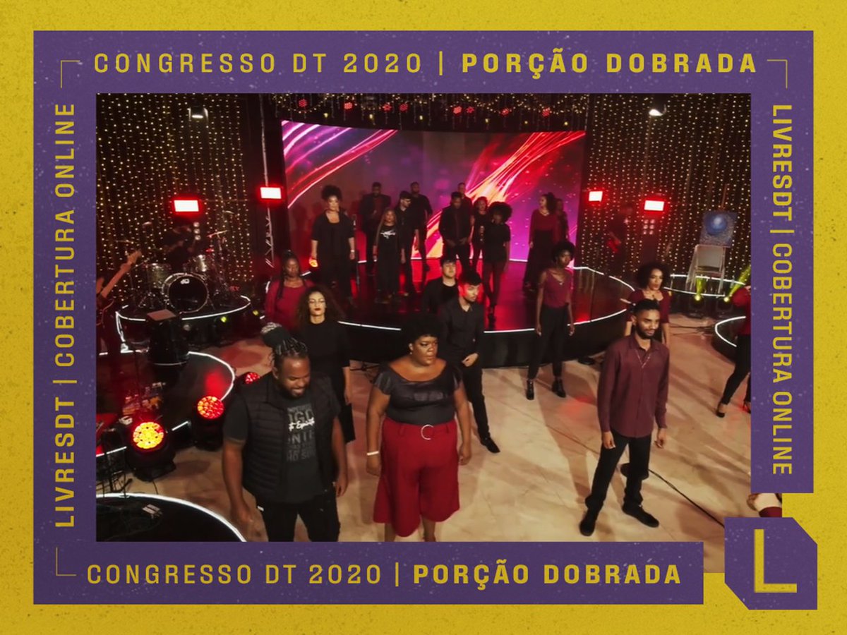 LivresDT's tweet photo. Encerrando o #CongressoDT2020, a @anapaulavaladao convidou o Coral #BlackToBlack e várias canções foram entoadas entronizando o Senhor. Até a próxima, pessoal! Acompanhe as demais mídias sociais do @LivresDT também. Deus abençoe. https://t.co/9m64lw81L9