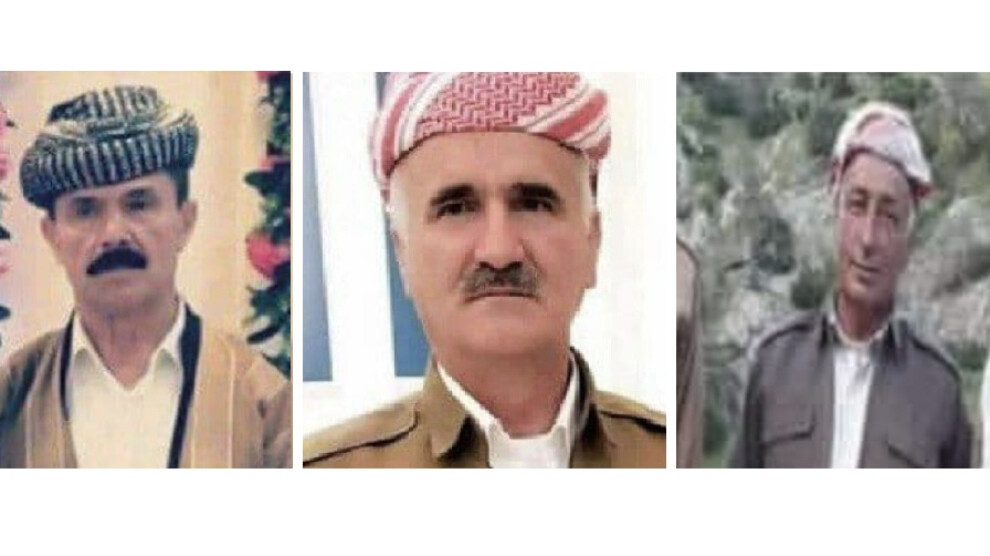 ameddicleT's tweet photo. Muhsin Hacî,

Sefer Selîm, 

Hesen Sadiq...

Duhok'un Amediye ilçesinin Dêrelok nahiyesinde Zêwe köyündeki tarım yerlerine gittikleri sırada Türk savaş uçakları tarafından katledildiler. https://t.co/Ct9ZJpyYH5