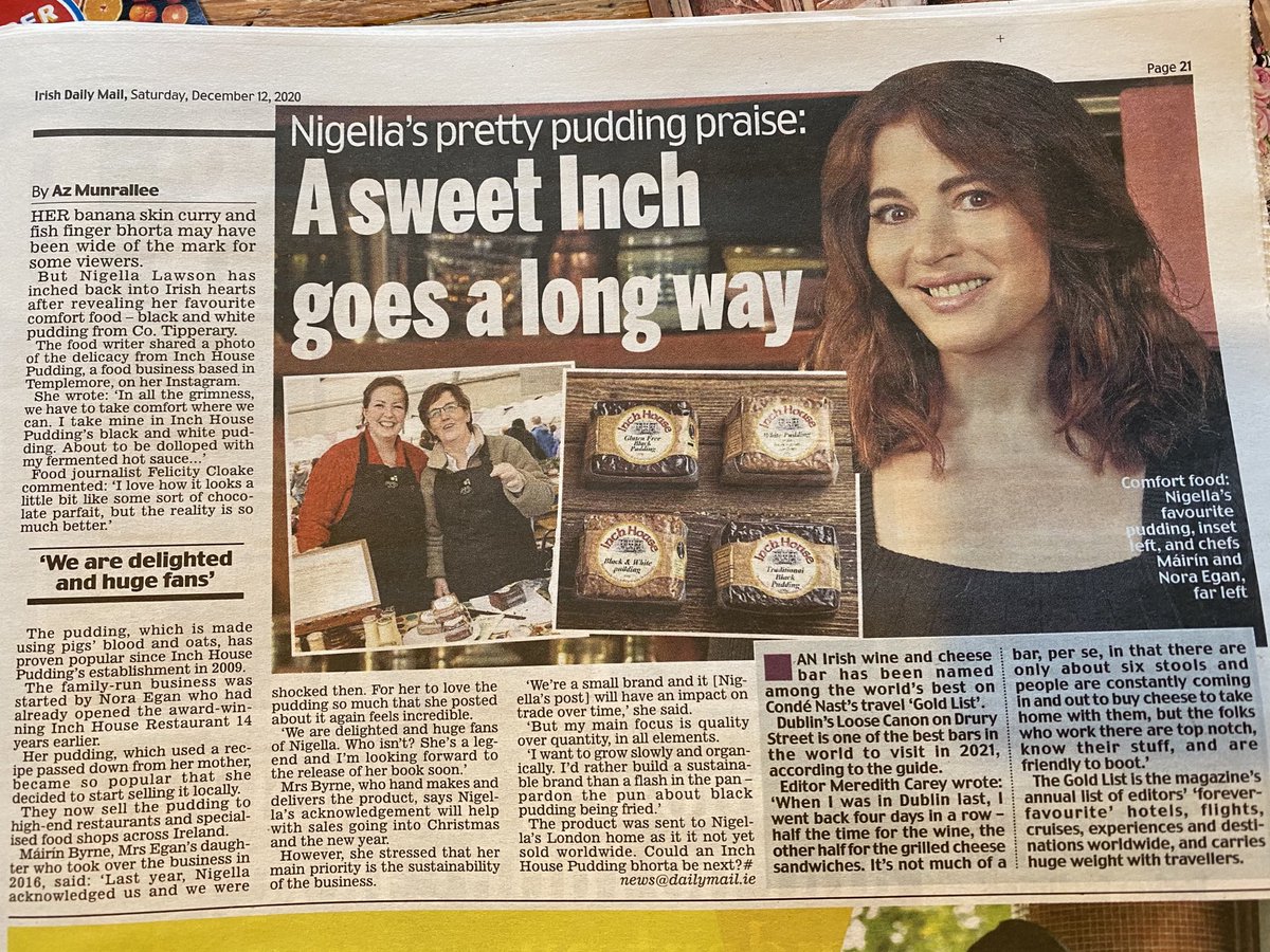 qualann's tweet photo. #nigella #irishpudding ⁦@Inchhouse⁩ where might I get your pudding please.  Mayo or Dublin ? https://t.co/QfUmetFu0V