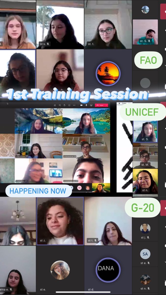 HHHS_MUN's tweet photo. Première session d’entraînement MNU virtuelle incarnée dans notre “green” theme! Les délégués ont apprécié les activités reliées à l’environnement. @Hhhsinfo @Naghamabouali1 #mun #9thHHHSMUN #FirstTrainingSession https://t.co/BLgMyNpQSE