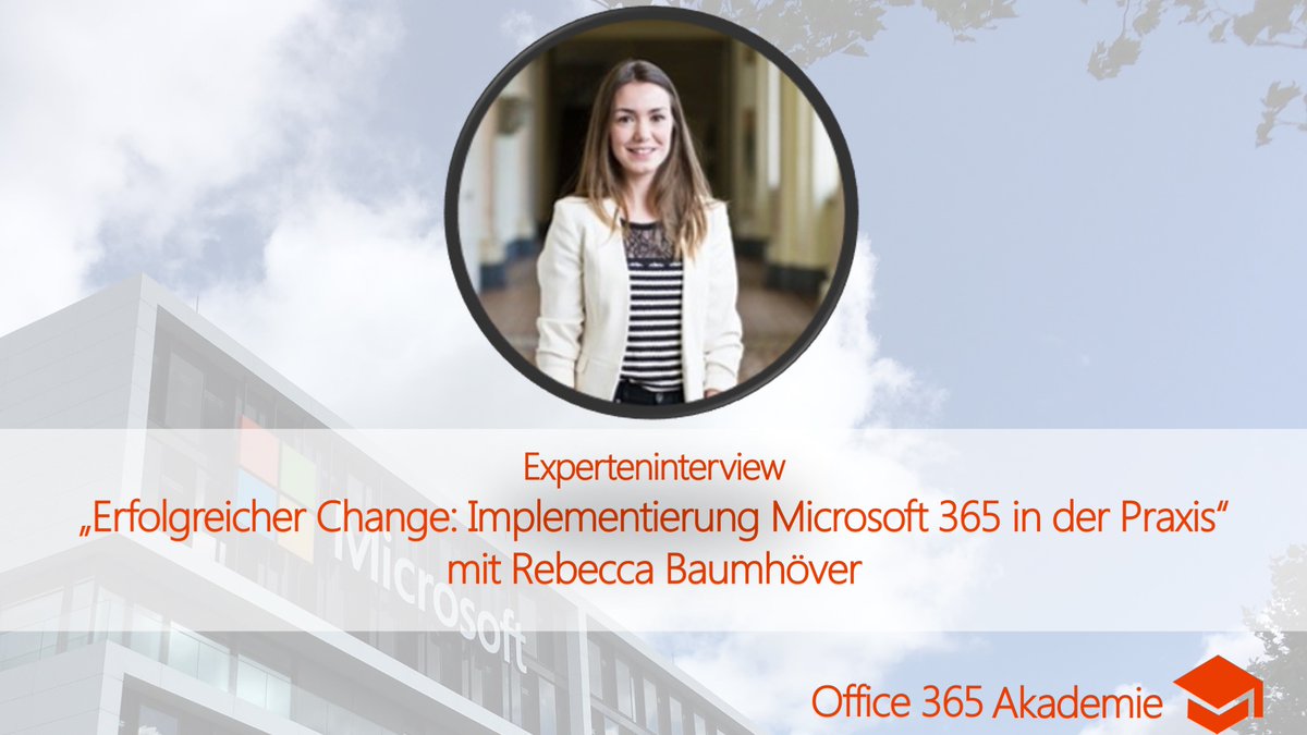 Jetzt neu: Experteninterview mit Rebecca Baumhöver: Erfolgreicher Change: Implementierung ...

zum Beitrag: office365akademie.de/experteninterv…