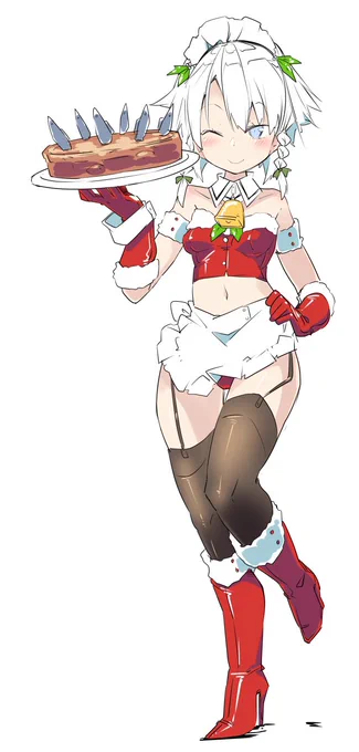 ふふふ、十六夜サンタですわ。 