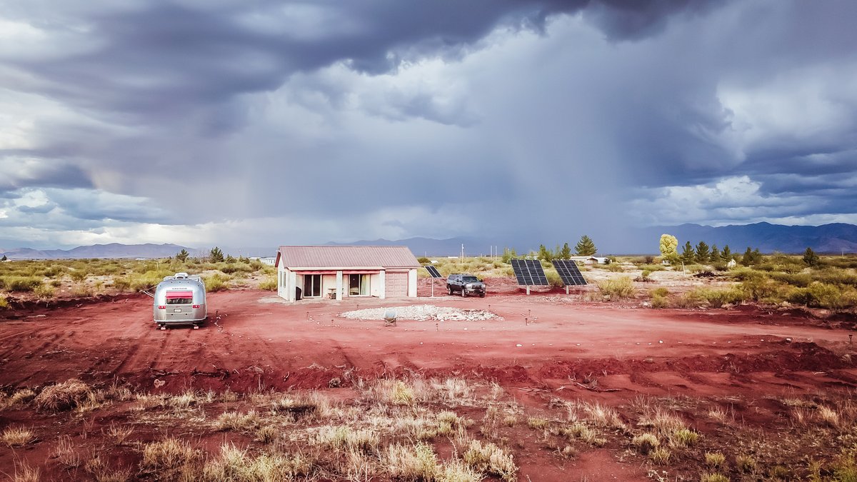 We now live in a 100% off-grid, solar-powered home in the Arizona desert.