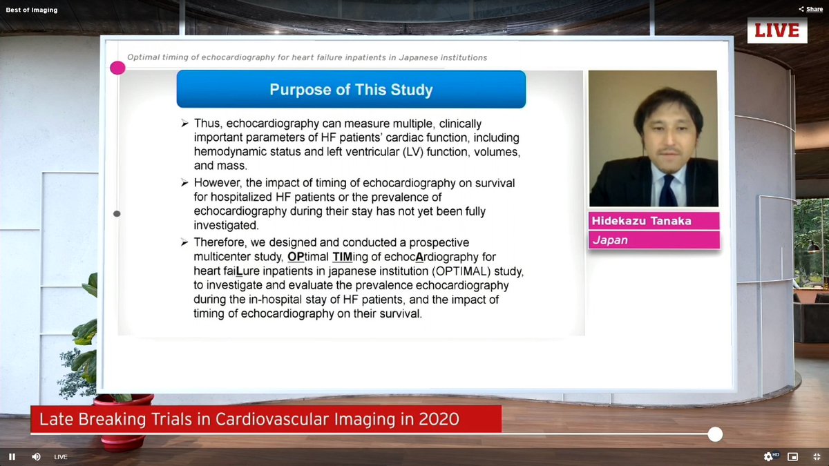 Thread - Why predischarge echo matters Optimal timing of echocardiography for heart failure inpatients in Japanese institutions - OPTIMAL study presented by Hidekazu Tanaka  #EACVIBestof2020  #EACVI  @escardio  @ImagenCardiaca  @vass_vassiliou 1/ Background and purpose