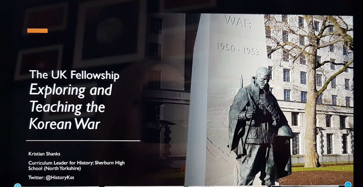 CCS_History's tweet photo. The Glorious Glosters and the amazing work done by my colleagues in the HA Korean War Teaching Fellowship was brilliantly presented by Kristian Shanks. CCS students use these resources! #koreanlegacy #TeachKoreanWar @CCS_History #InspireEmpowerExcel #kshanks_history@historykss https://t.co/c2x0cZb5Re