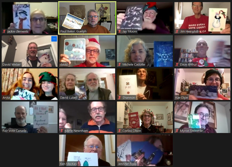 FairVoteCanada's tweet photo. These folks from Waterloo ON, have sent their🎄🎅card to @JustinTrudeau? Have you sent one already? #MakeYourVoiceHeard: Send Trudeau a card:  https://t.co/HJM6DDnuEv

#DemandDemocracy @DLeBlancNB @cafreeland https://t.co/UYnyIxlEPg