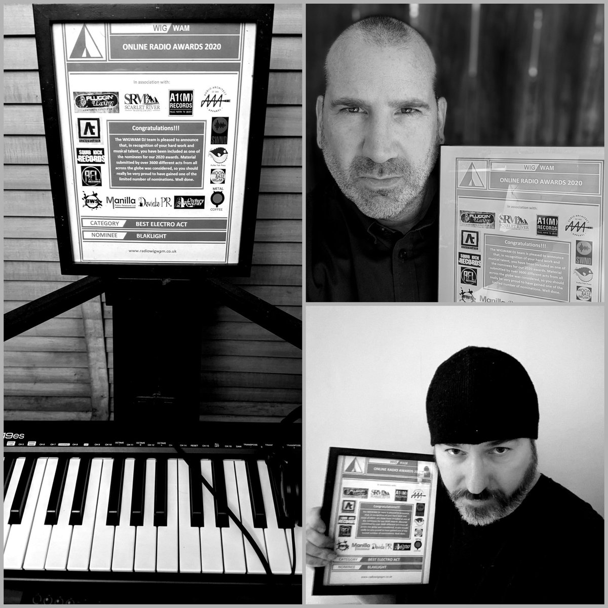 BlakLightband's tweet photo. Wish us luck!! We're nominated for the @Radio_WIGWAM Awards 2020 Best Electro Act... And your can watch live today...
1pm Los Angeles / 9pm UK
https://t.co/Co55fhfVww https://t.co/XmiMHPd6ll