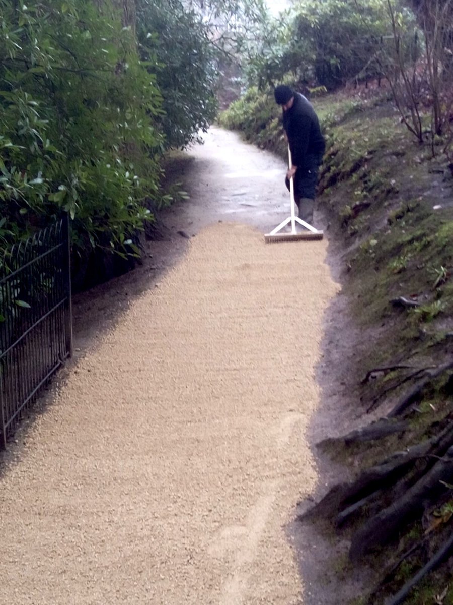 The start of a new contract: resurfacing the paths at the <a href="/nationaltrust/">National Trust</a> in #Cheshire.