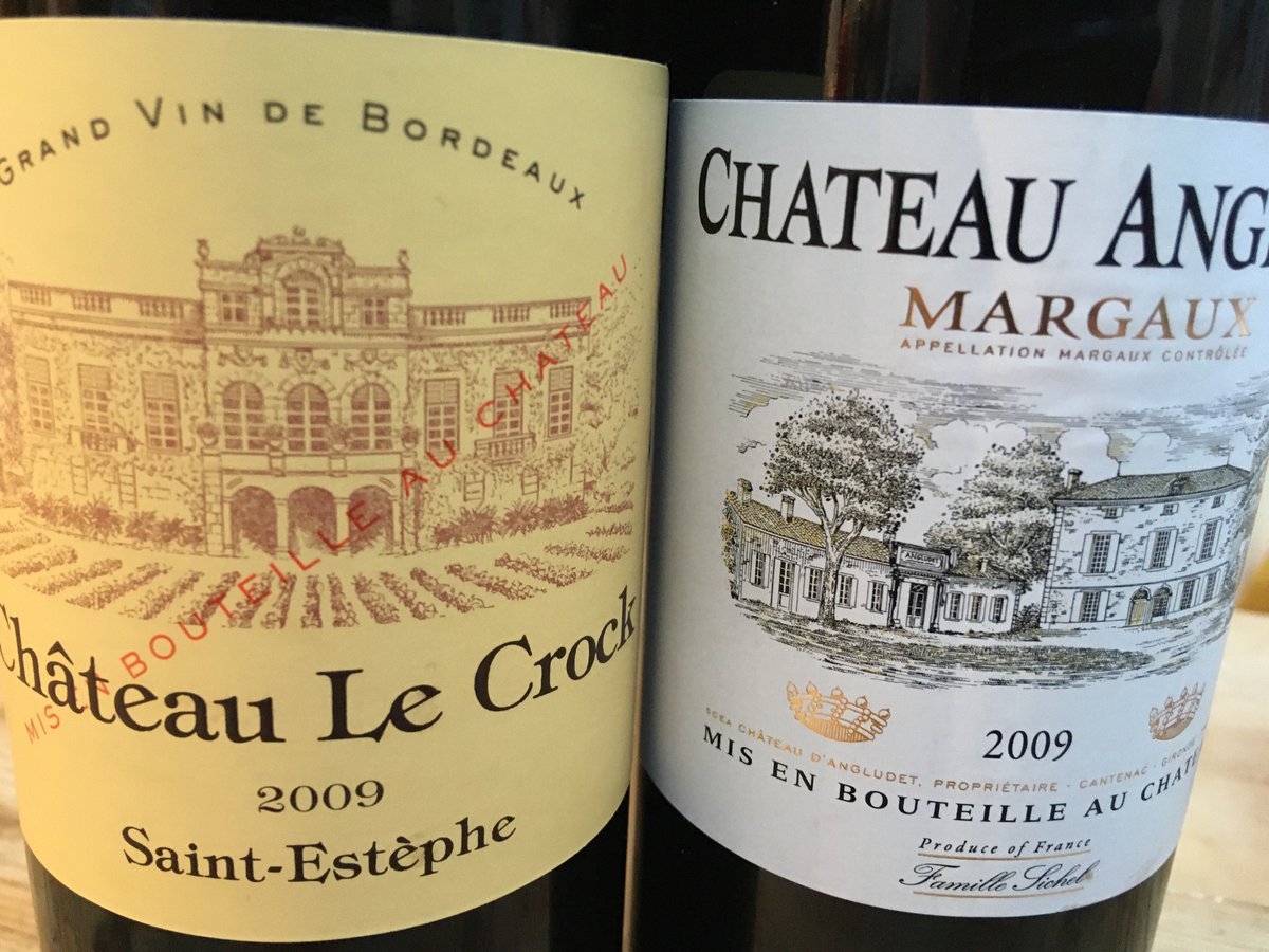 Jeremyonwine's tweet photo. These on the agenda tonight - anyone had them recently? #Bordeaux #wine #vin #Bdx09 - great fan of both properties #Angludet #Margaux #LeCrock #StEstephe https://t.co/Lx1WdyOAxb