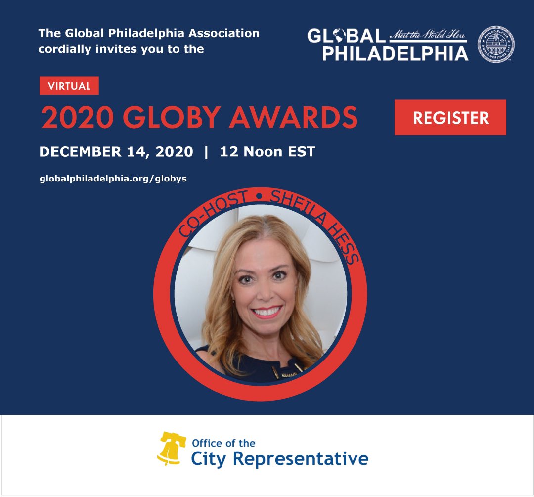 Are you ready?! We know <a href="/jdlovitz/">Jonathan D. Lovitz</a> and <a href="/SheilaShowPHL/">Sheila Hess</a> are! The 2020 #GlobyAwards will be held on December 14th virtually! We are only 2 days away! So close!!! 

Click here to register for FREE now: ow.ly/FcJO50C8ewC 

#GlobyPHL #GlobalPHL