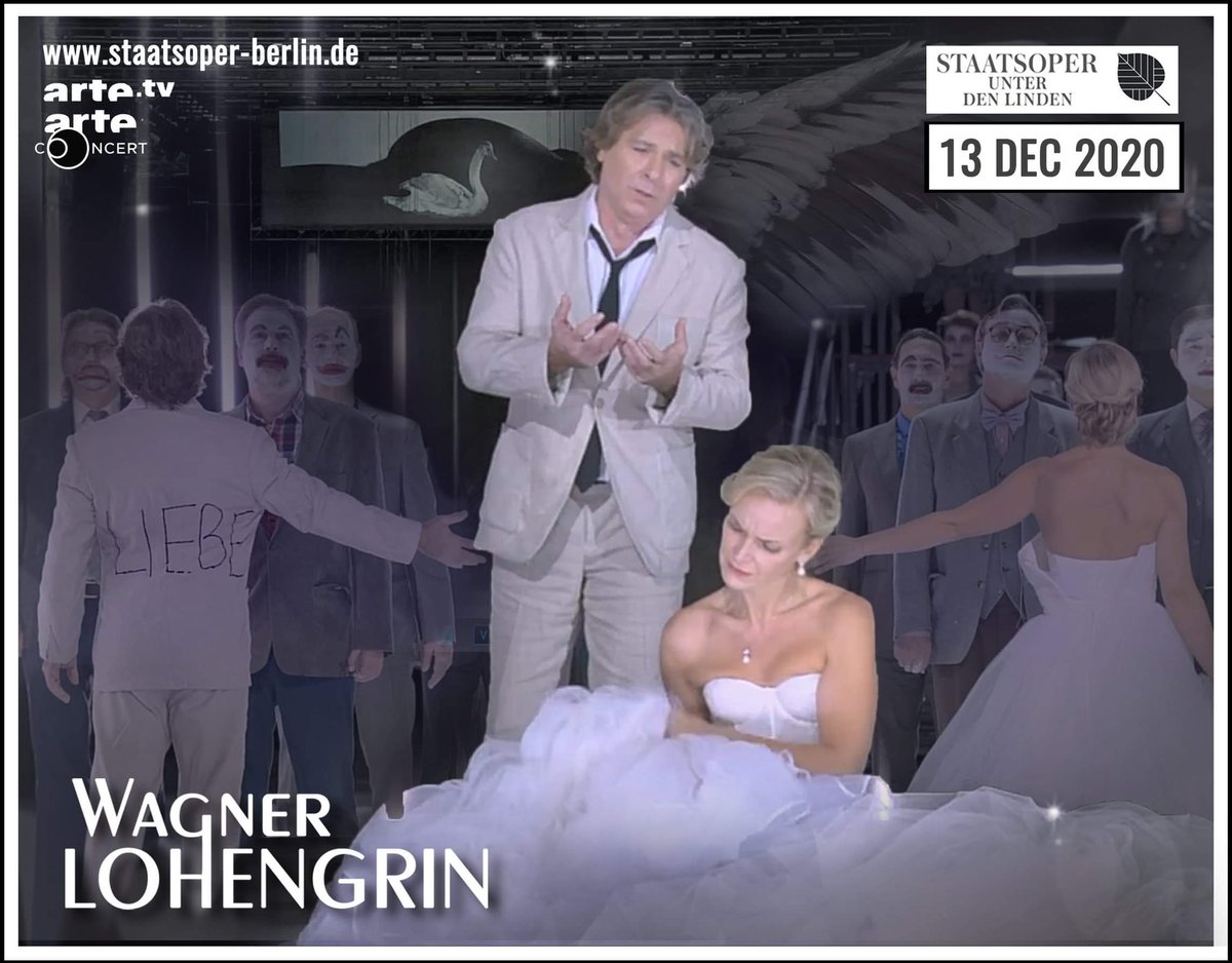 [ON STAGE - STREAM -TV] Sunday 13 Dec @roberto_alagna will make his #roledebut in Wagner's #LOHENGRIN 🦢@StaatsoperBLN in a new prod @Calixto_Bieito. Due to 🦠without audience. BUT at 22:15, you can watch it on staatsoper-berlin.de + ARTEConcert bit.ly/3qJJVQy + TV